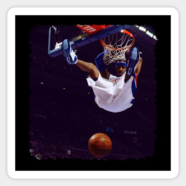 Vintage Allen Iverson Dunk Sticker by Skelector Art